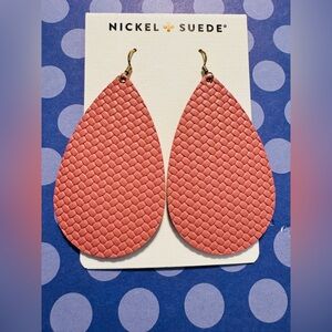 NWT Nickel & Suede Earrings
